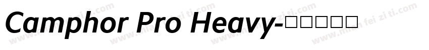 Camphor Pro Heavy字体转换